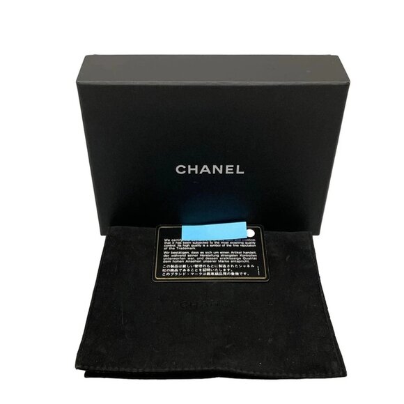 Auth CHANEL Matelasse Black Lambskin Trifold Wallet - Picture 11 of 13